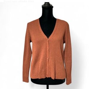 A NEW DAY Ribbed Knit Cardigan Sweater XL